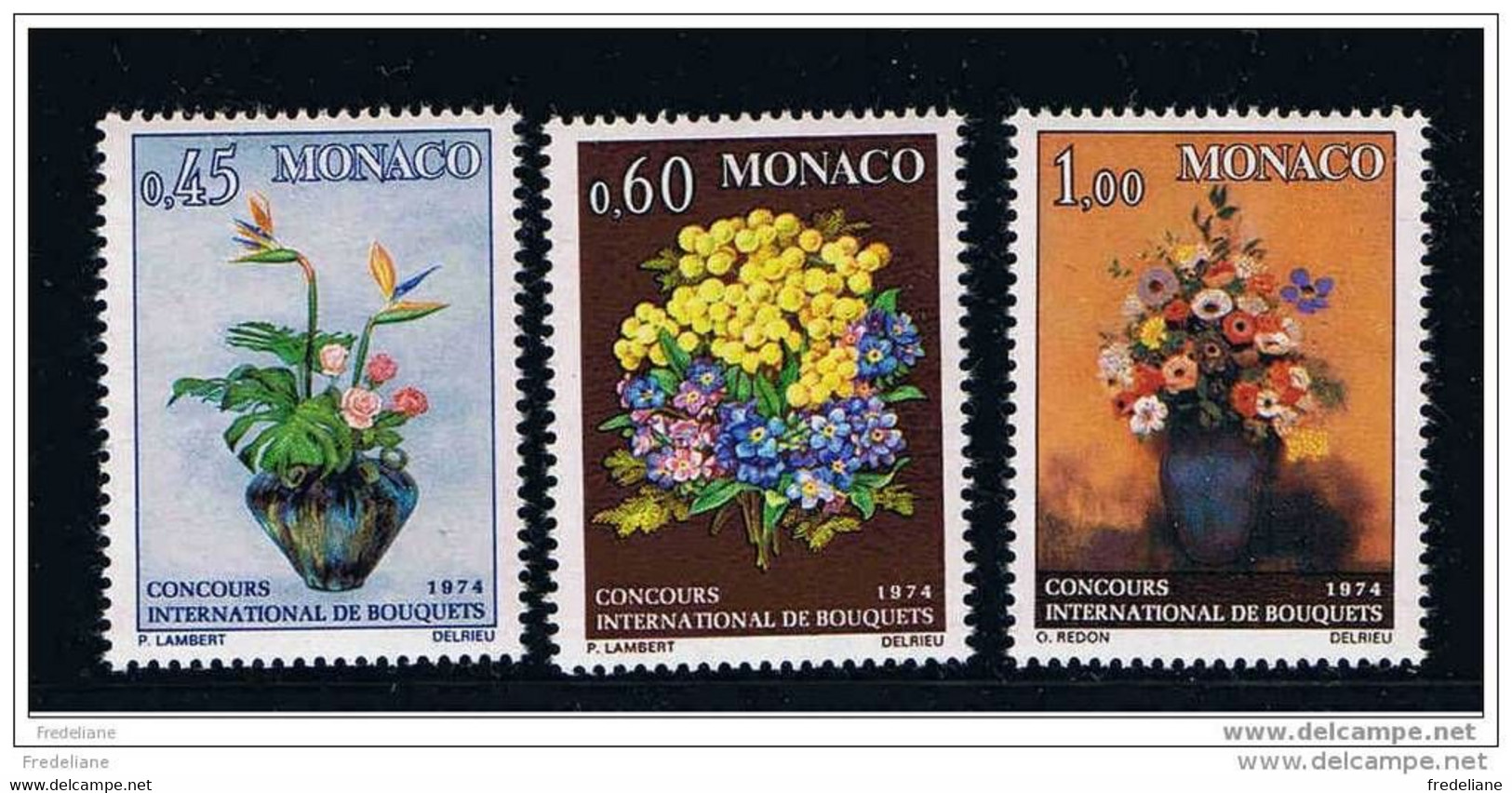 FLEURS/BLOEMEN - Y&T : 948/950 - 1973*** - Altri & Non Classificati