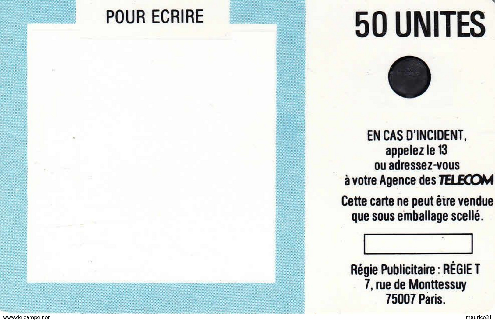 F14 CORTOT 50u Sans Numéro (bon état) - 1987