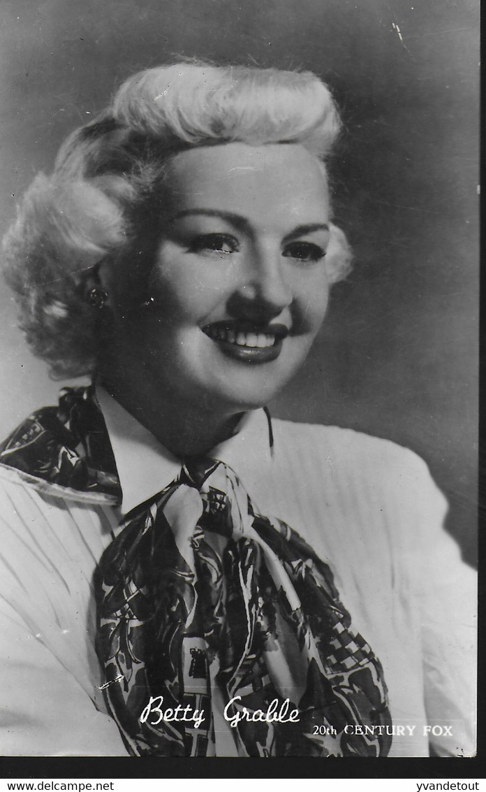 Cinéma. Photo De Betty Grable - Sonstige & Ohne Zuordnung