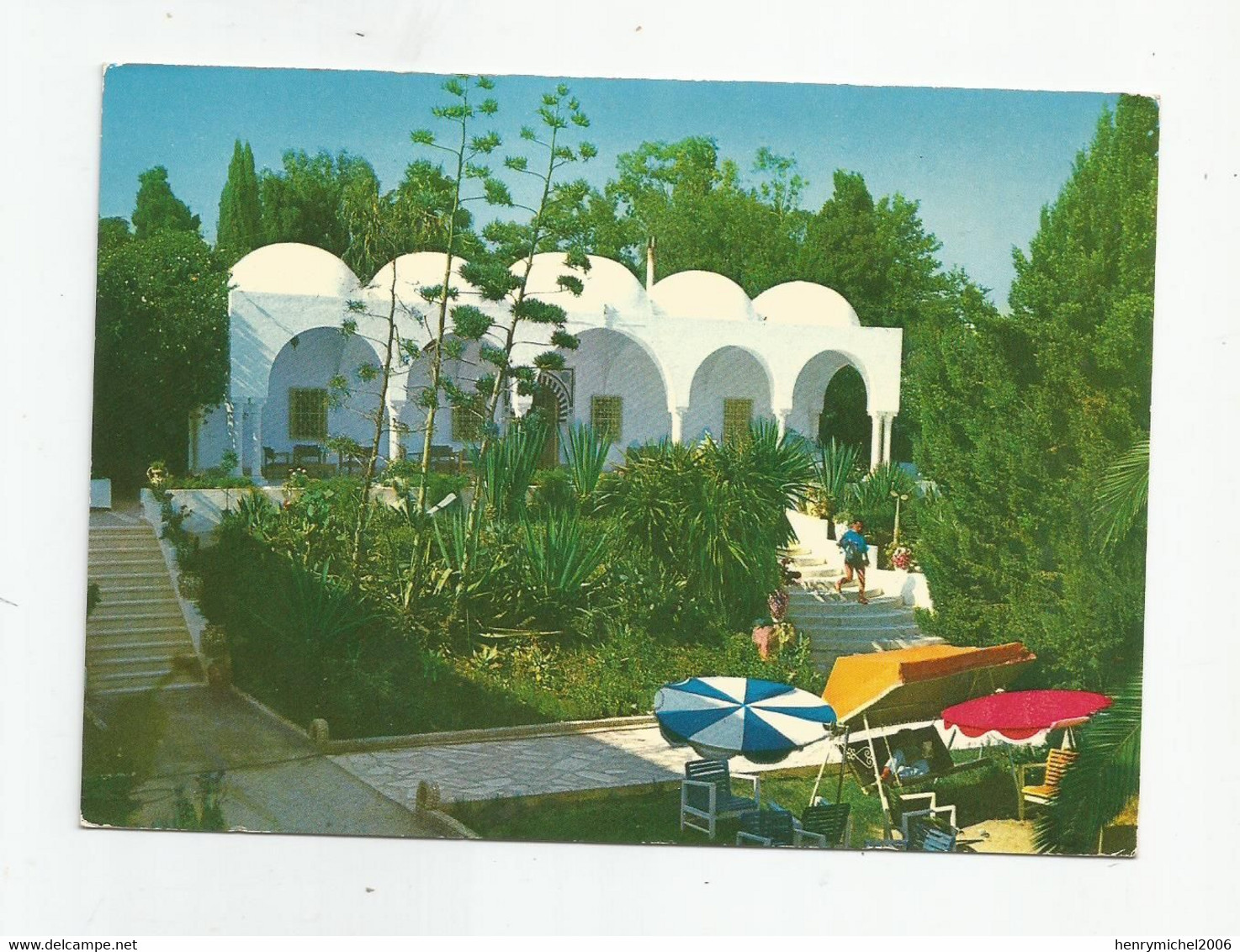 Tunisie Hotel Fourati La Reception Cachet Hammamet 1970 - Tunesien