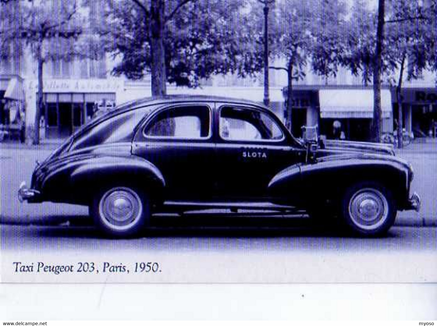 Taxi Peugeot 203 Paris 1950, Carte Moderne - Taxis & Huurvoertuigen