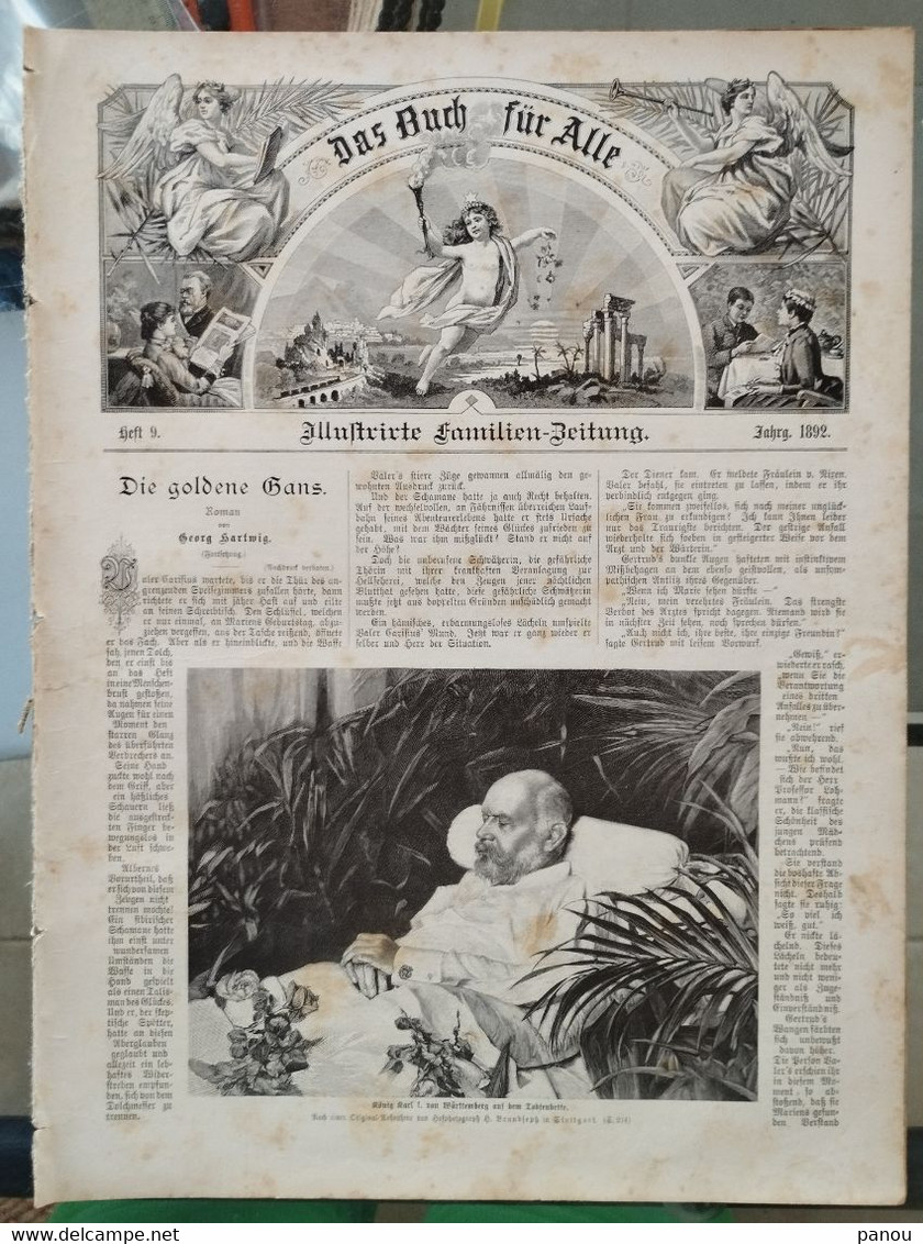 Das Buch Für Alle 1892 Nr 9. König Von Württemberg - Autres & Non Classés