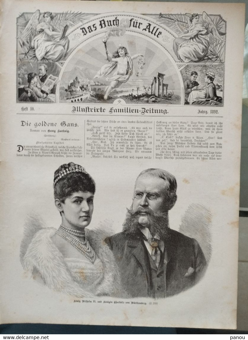 Das Buch Für Alle 1892 Nr 10. König Von Württemberg. Wien. Indien India - Autres & Non Classés