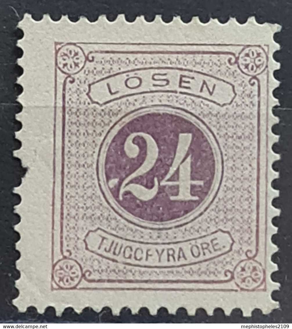 SWEDEN 1886 - MLH - Sc# J18a - One Tooth Missing On Left Edge! - Postage Due 24o - Postage Due