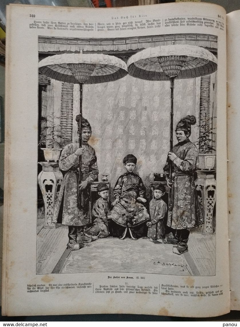 Das Buch Für Alle 1892 Nr 14. King Anam Annam (Vietnam, China Indochina )? Palermo Sicilia. Pyrenäen Pyrenees Pirineos - Autres & Non Classés