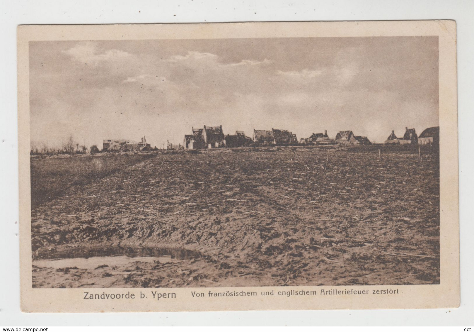 Zandvoorde  Zonnebeke   Von Französischen Und Englischen Artilleriefeuer Zerstört - Zonnebeke