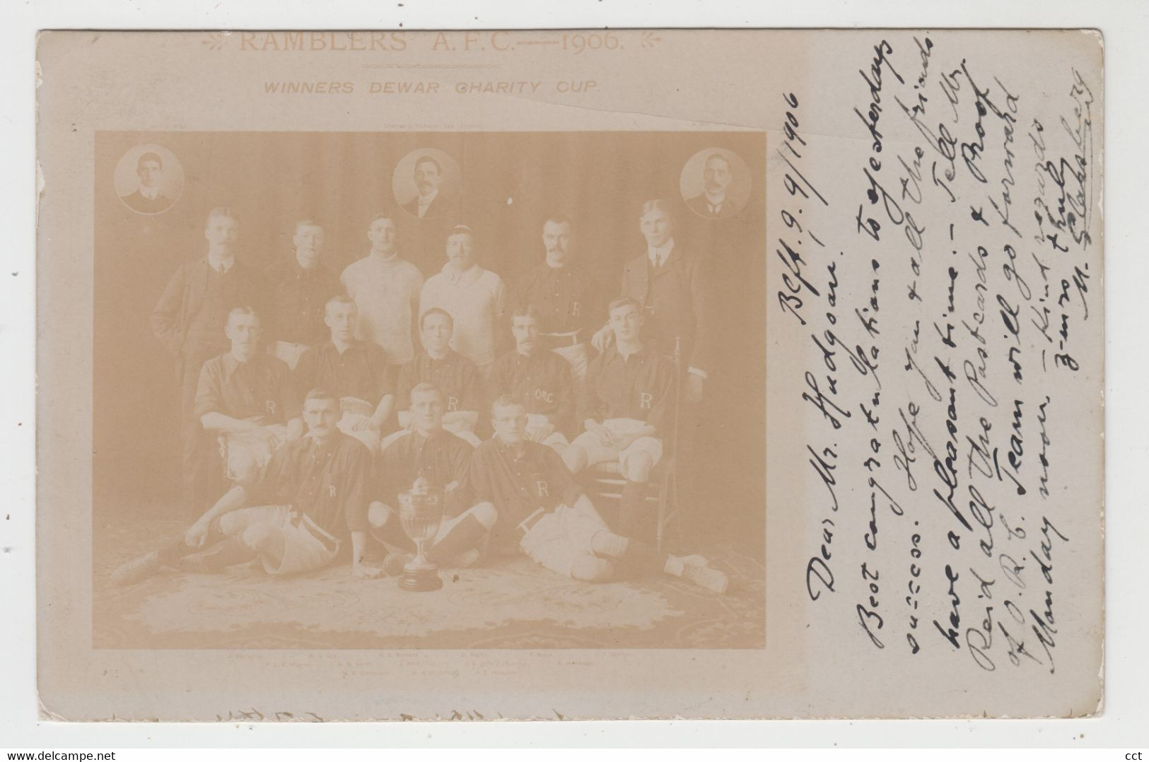 South-Africa   Ramblers A.F.C. 1906 Winners Dewar Charity Cup  FOOTBALL  FOOTBALL CLUB - Football