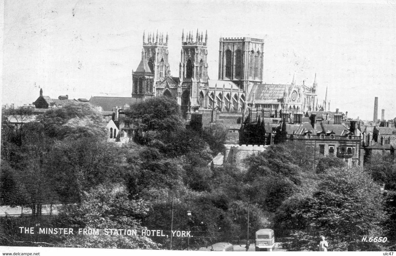 - THE MINSTER FROM STATION HOTEL, YORK.  - Scan Verso - - York