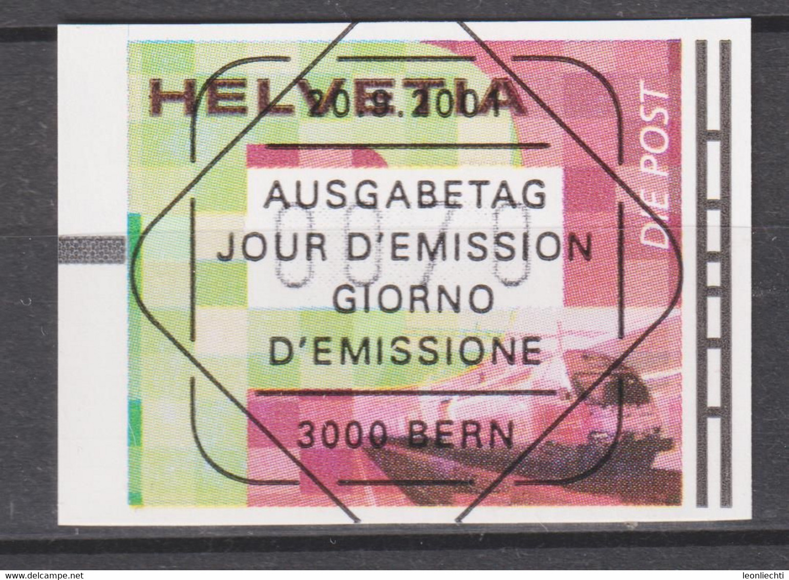 2001 Schweiz ATM Posttransportmittel Mi: CH 11°/ ZNr: CH 15° Stempel: ET / PJ. Eisebahn - Automatic Stamps