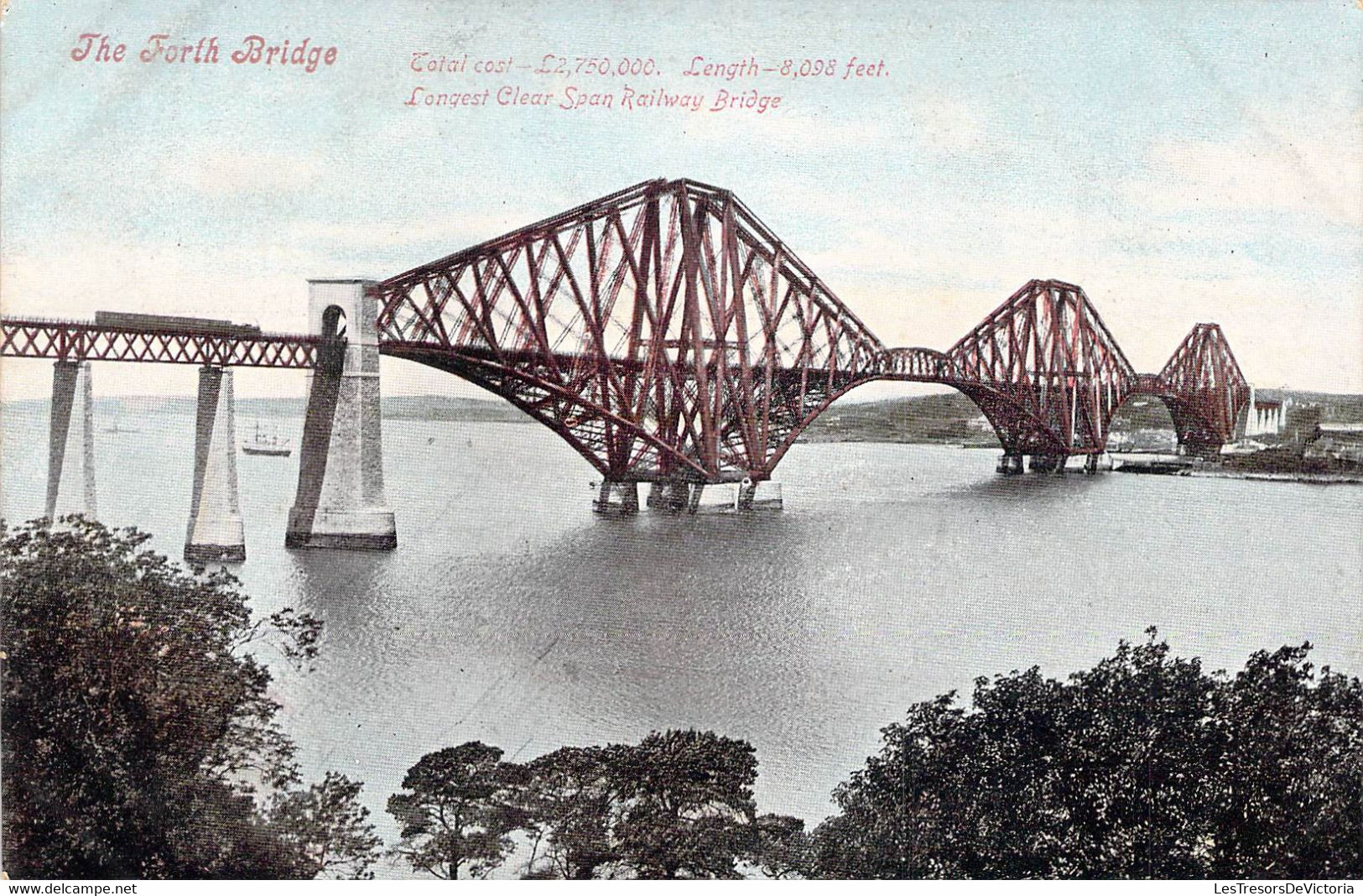 CPA Royaume Uni - Ecosse - Edinburgh - The Forth Bridge - Longest Clear Span Railway Bridge - Valentine's Series - Midlothian/ Edinburgh