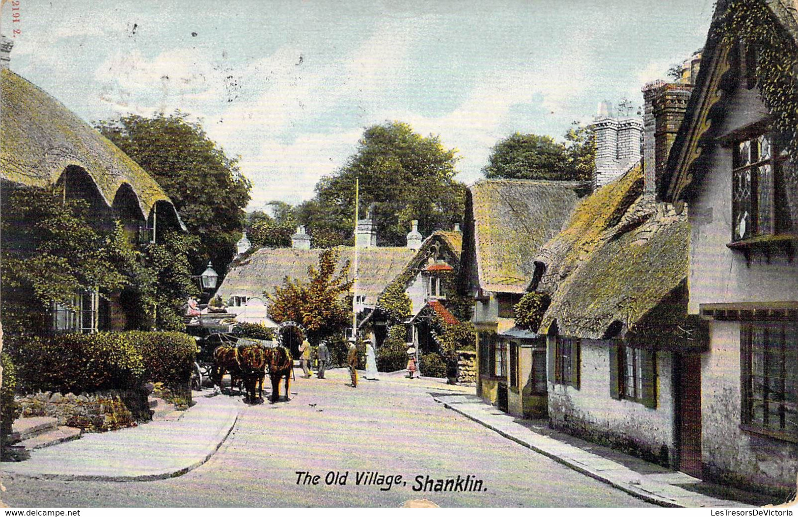 CPA Royaume Unis - Angleterre - Isle Of Wight - Shanklin - The Old Village - Oblitérée Highbury S. O. N. 1909 - Shanklin