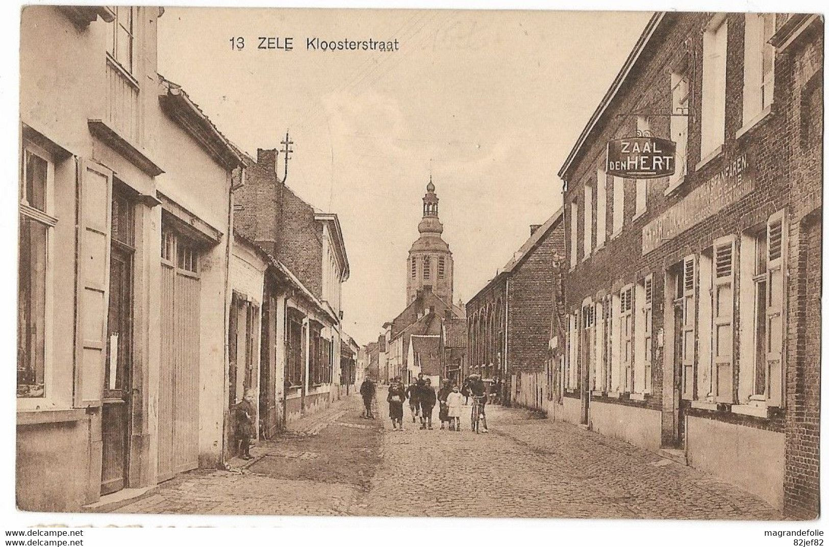 Zele : 13 Kloosterstraat  + Zaal De Hert  1923 - Zele