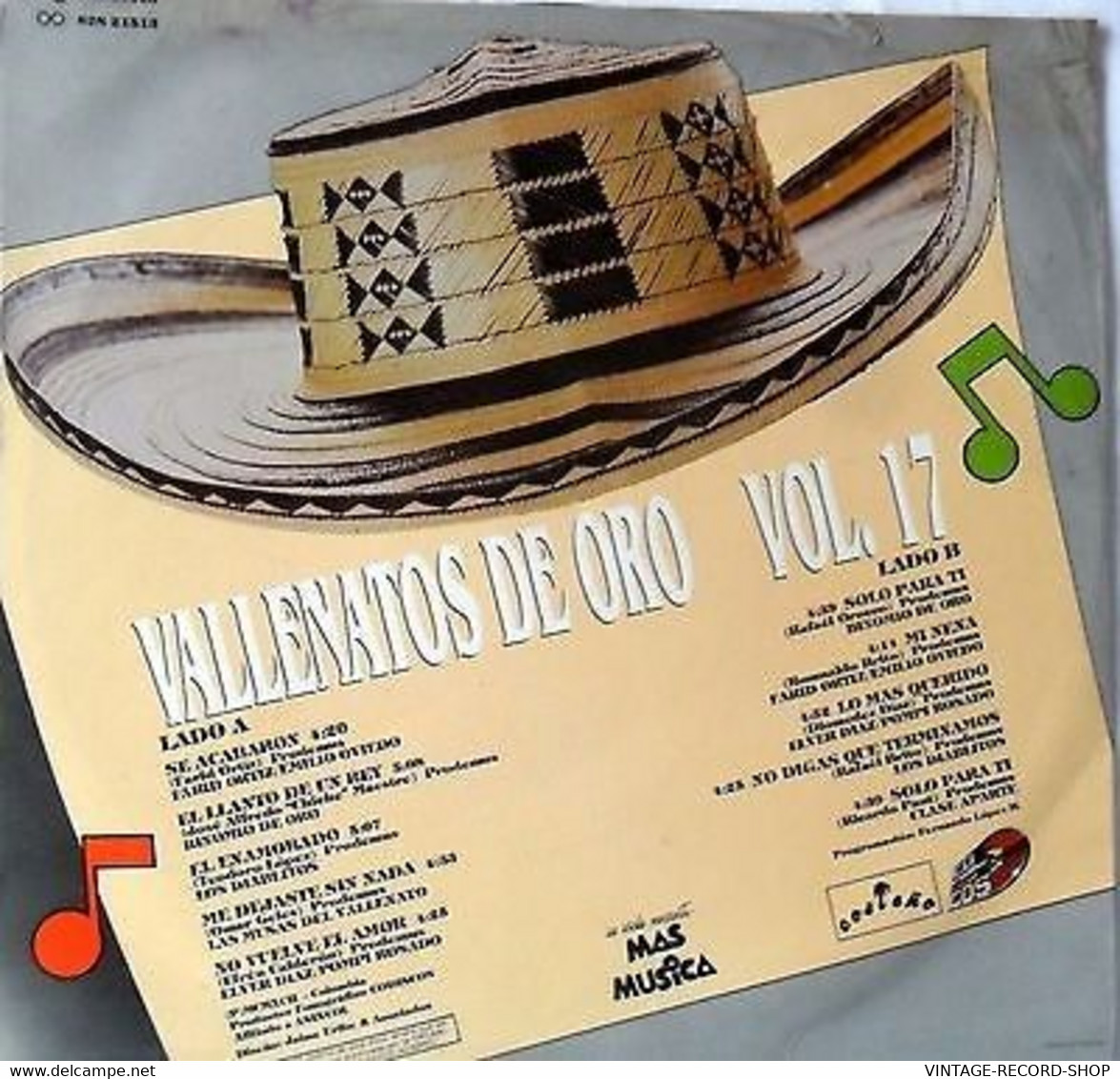 VALLENATO DE ORO VOL.17 VARIOS VALLENATOS VINYL TREASURES - Musiques Du Monde