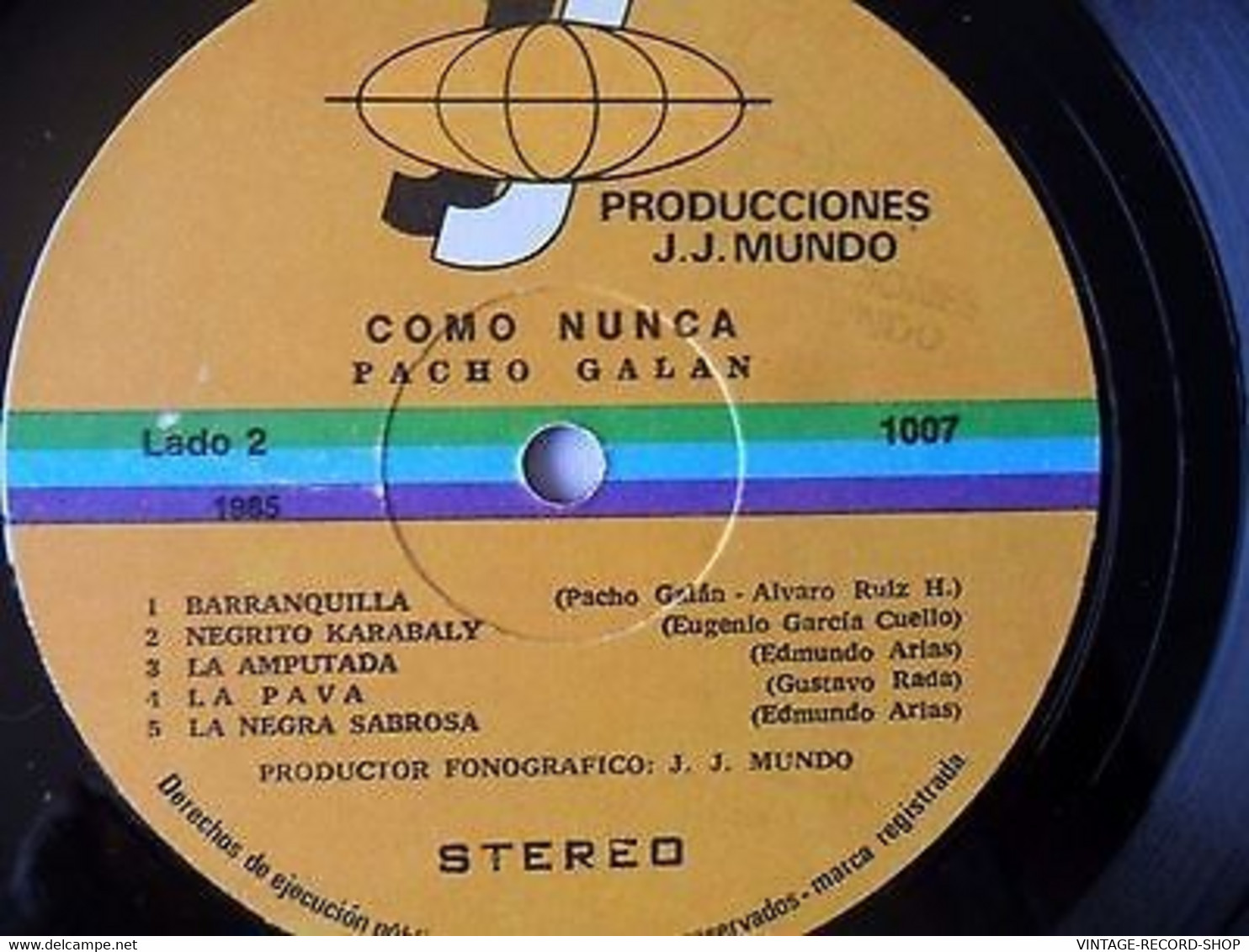 PACHO GALAN-COMO NUNCA-LAS COSAS DE LA VIDA-LA BATEA-YOLANDA-JJ MUNDO/1985 PROMO VINYL TREASURES - Musiques Du Monde