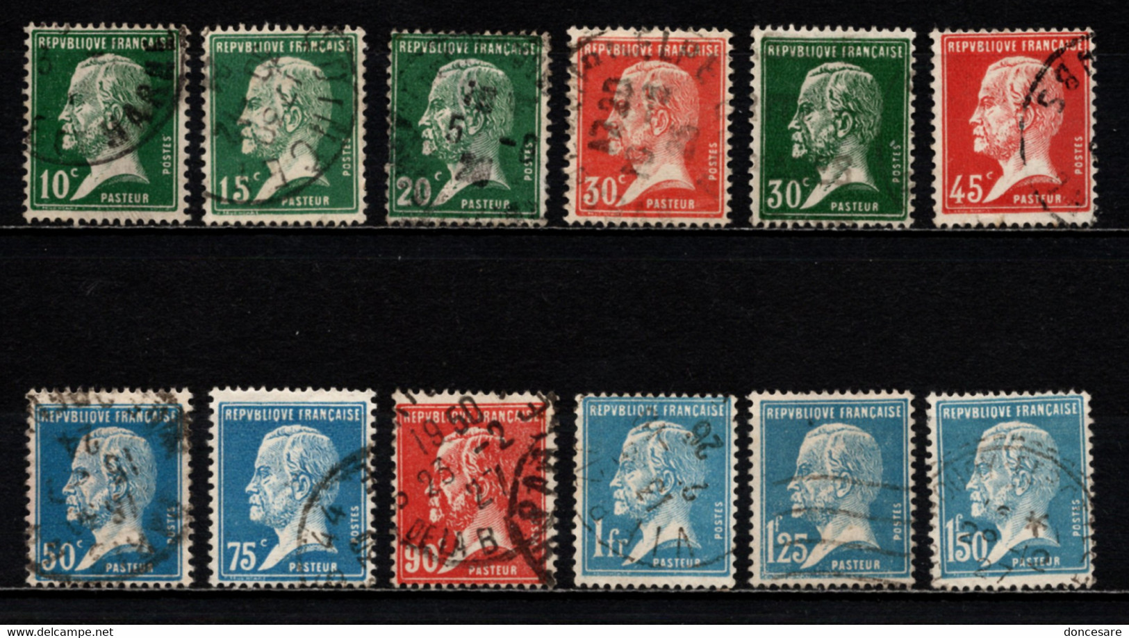 FRANCE 1922/1926 - SERIE 12 TP / Y.T. N° 170 A 181 - OBLITERES - Oblitérés