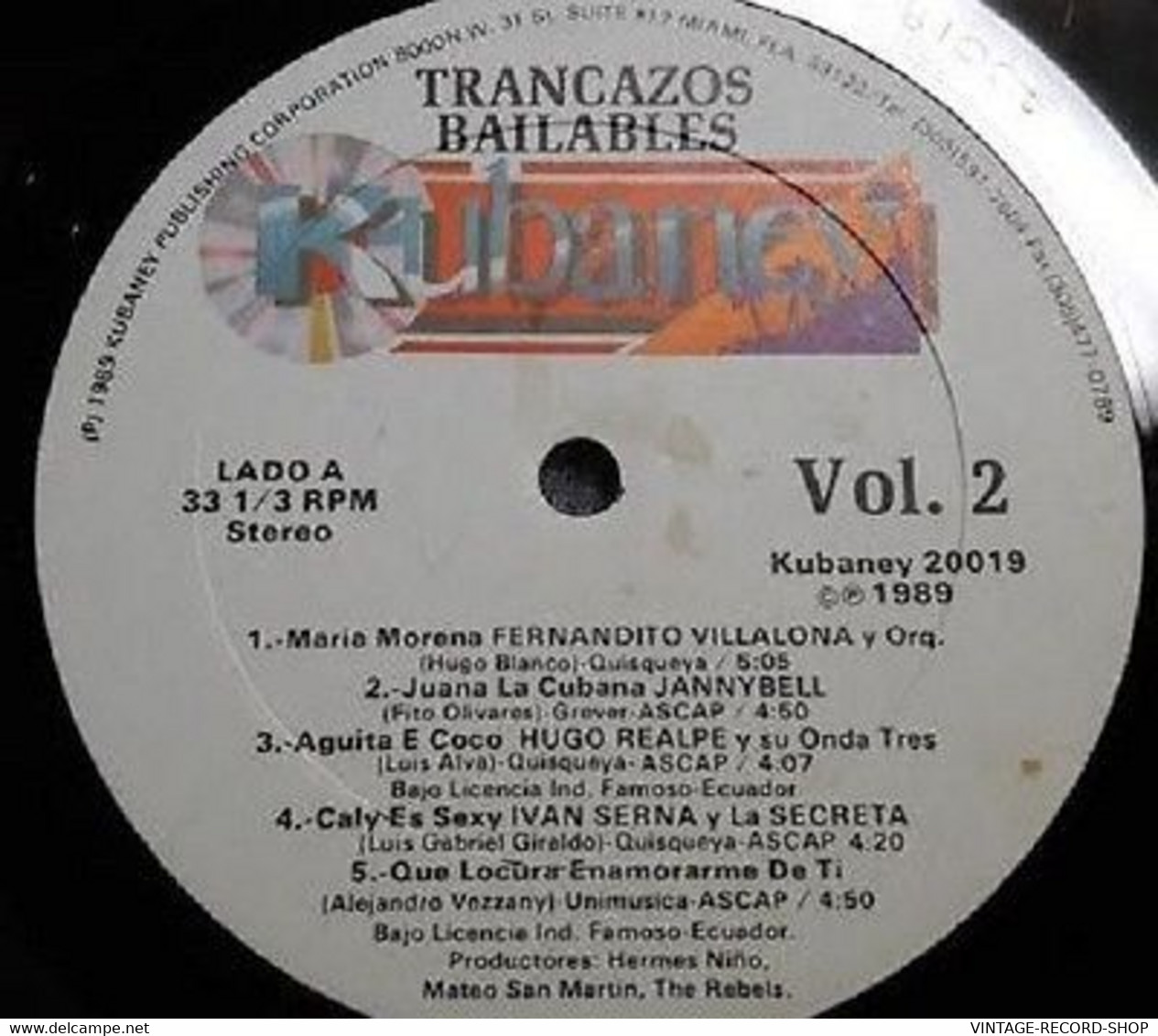 TRANCAZOS BAILABLE VOL.2-LA NEGRA TOMASA-BANANA-SEXY COVER- KUBANEY 1989 VG - Wereldmuziek