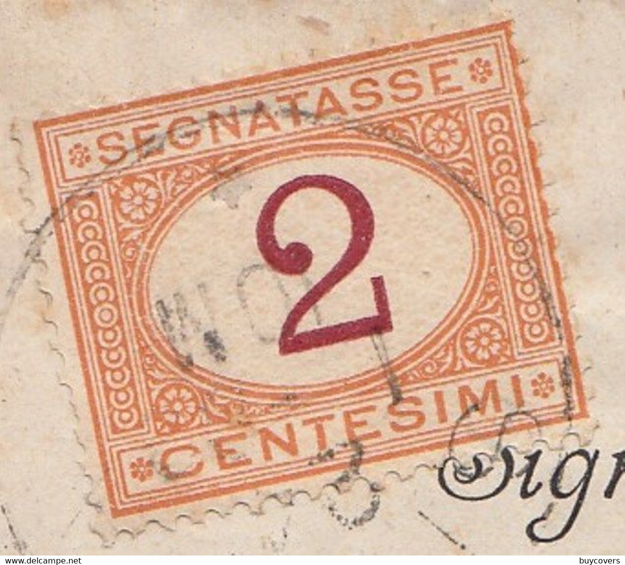 1552 - Lettera Del 1889 Da Torino A Siena Con Cent. 2 DLR Tassata 28 Cent. Assolti Con Segnatasse - Segnatasse