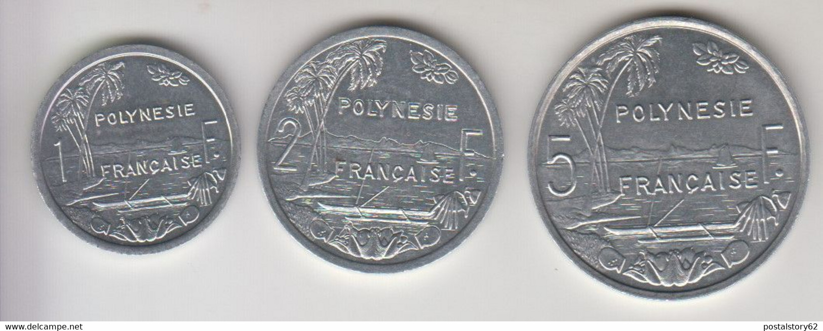 Polinesia Francese : 1 Franco + 2 Franchi + 5 Franchi  Anni 2000 /2001 FDC - Autres & Non Classés