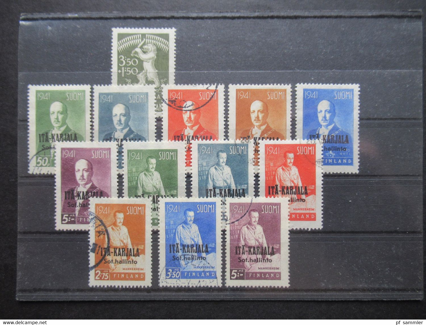 Finnland 1941 Marken Mit Überdruck Freiheitskampf Finnlands Aufdruck Ita Karjala Sot. Hallinto (Mi.Nr.242/253) - Used Stamps