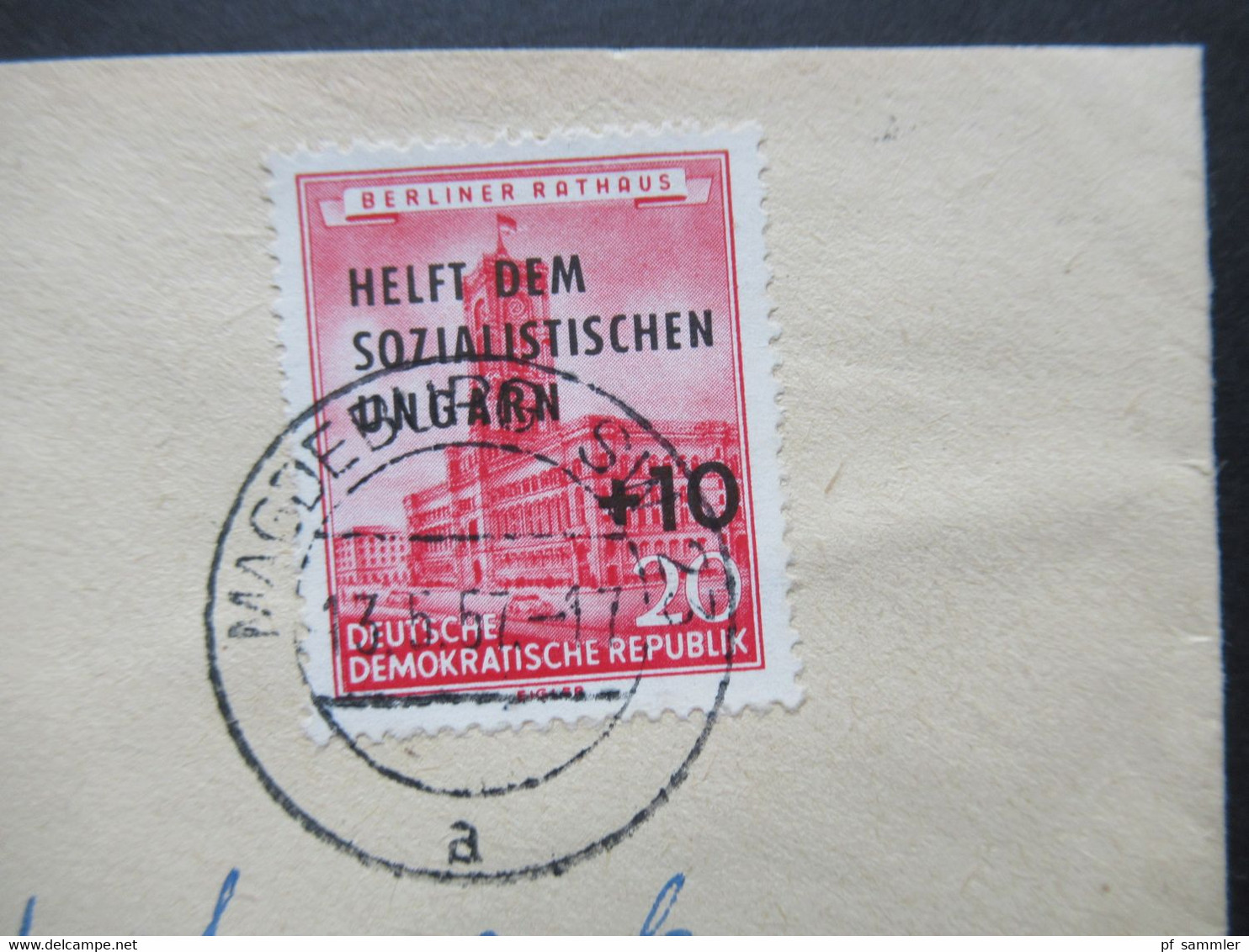 DDR Kleines Lot 3 Belege 1x Nr.557 EF Und 2x Belege 1960er Jahre Nach Ungarn Jeweils 1x Einschreiben Und Luftpost - Briefe U. Dokumente