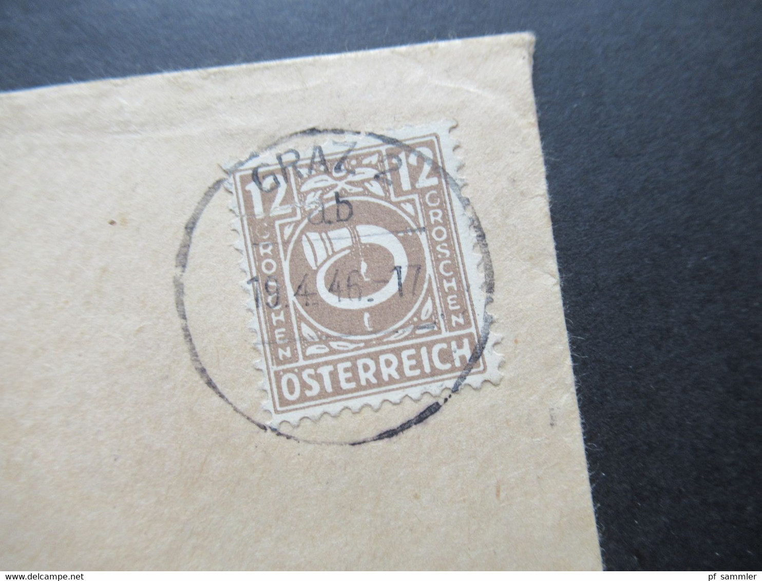Österreich 19.4.1946 Posthorn Nr.728 EF Graz - Ottenstein Mit Zensurstempel C.C.G. G./ Zensurbeleg - Briefe U. Dokumente
