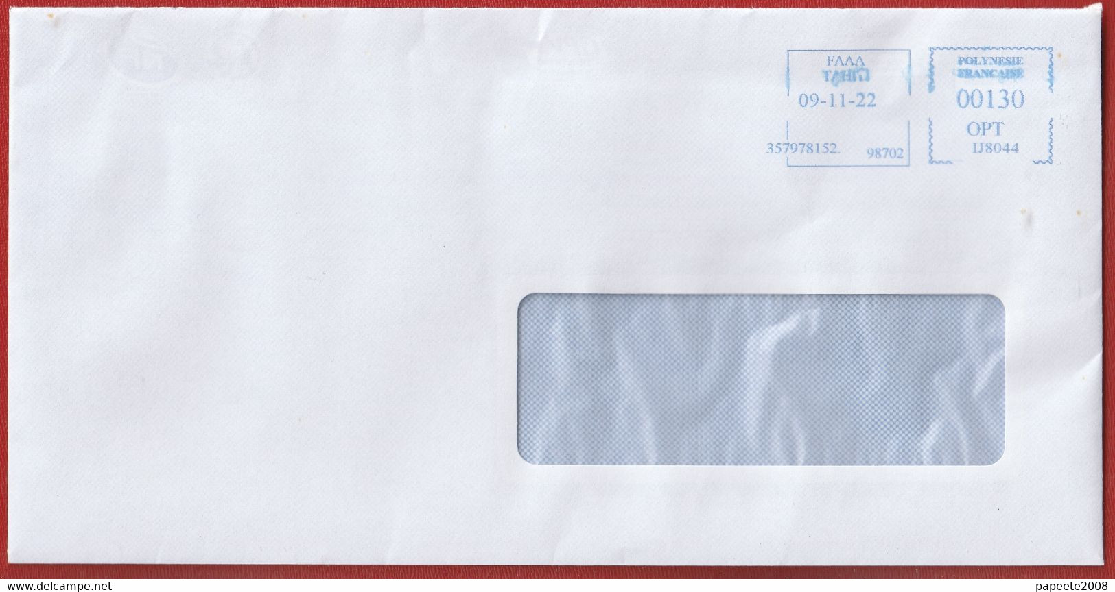 Polynésie Française / Tahiti - 1 Enveloppe / Timbrée En Novembre 2022 / Faa'a - Used Stamps