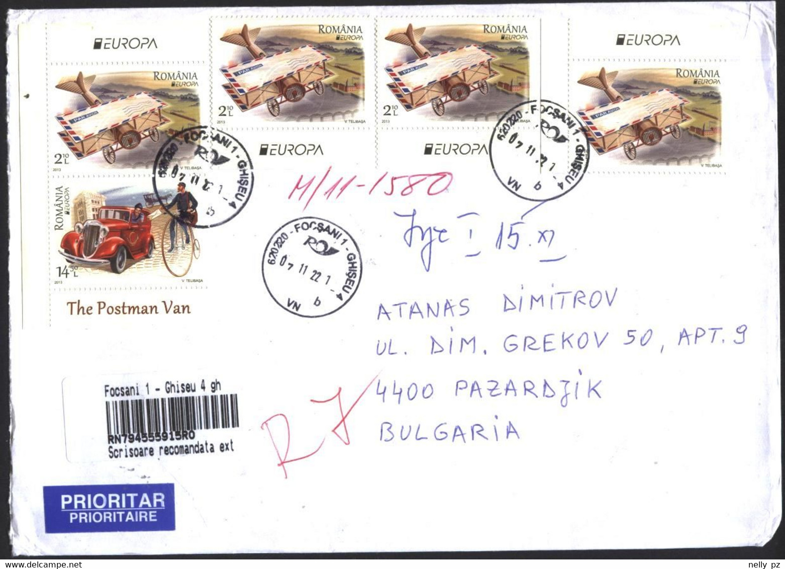 Mailed Cover With Stamps Europa CEPT 2013,  From Romania - Lettres & Documents