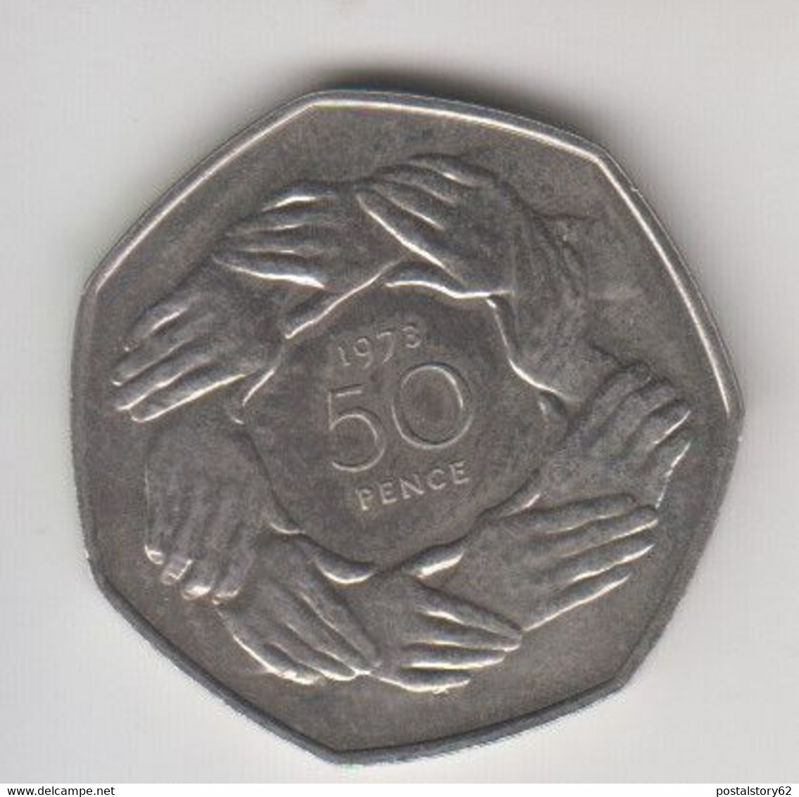 Gran Bretagna, Regina Elisabetta II - Moneta Da 50 Pence 1973 - 50 Pence