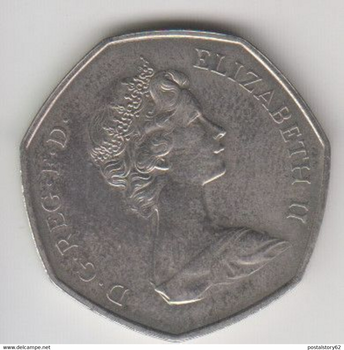 Gran Bretagna, Regina Elisabetta II - Moneta Da 50 Pence 1973 - 50 Pence