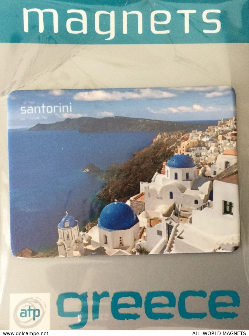 Santorini Thera Cyclades Aegean Sea View, Fridge Magnet Souvenir, Greece - Magnets