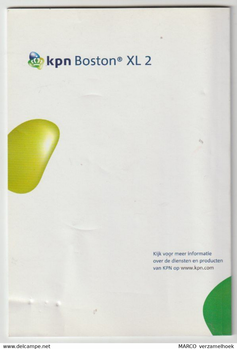 KPN Gebruiksaanwijzing Telefoon- Téléphone Boston XL 2 - Telefoontechniek