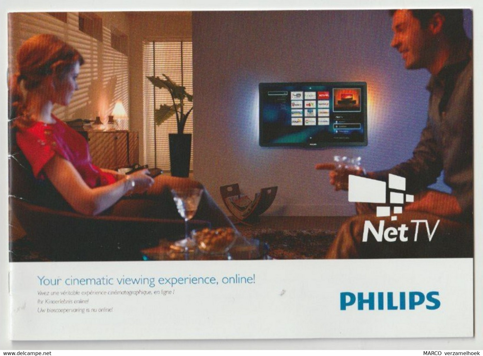 Brochure-leaflet Koninklijke Philips Electronics NV NET TV (NL) Televisie 2010 - Televisie