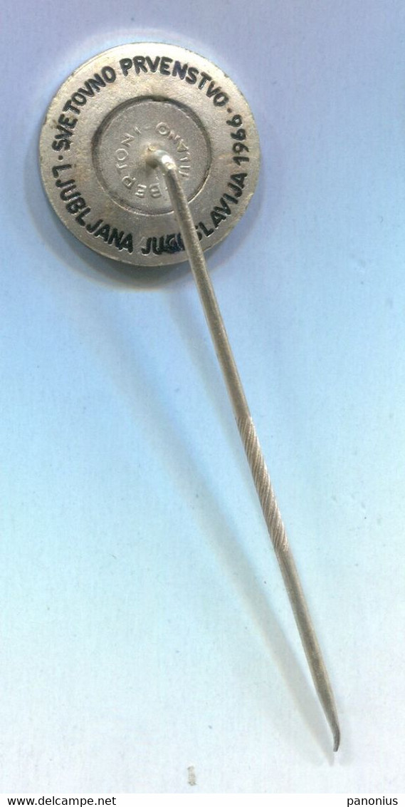 Ice Hockey - World Championship 1966. Ljubljana Yugoslavia, Vintage Pin Badge Abzeichen - Sports D'hiver