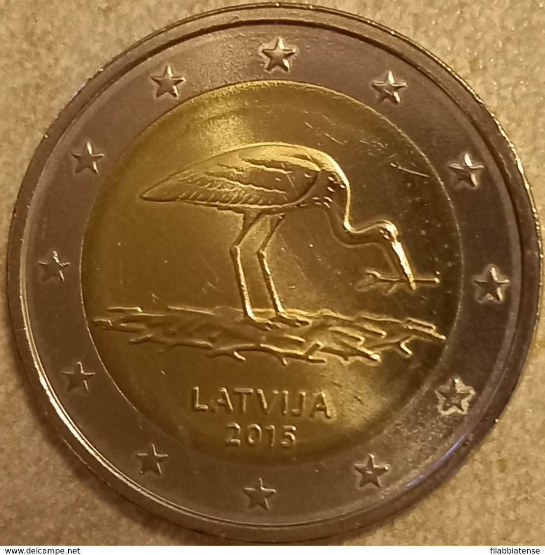 2015 - Lettonia 2 Euro Cicogna       ------ - Lettonie