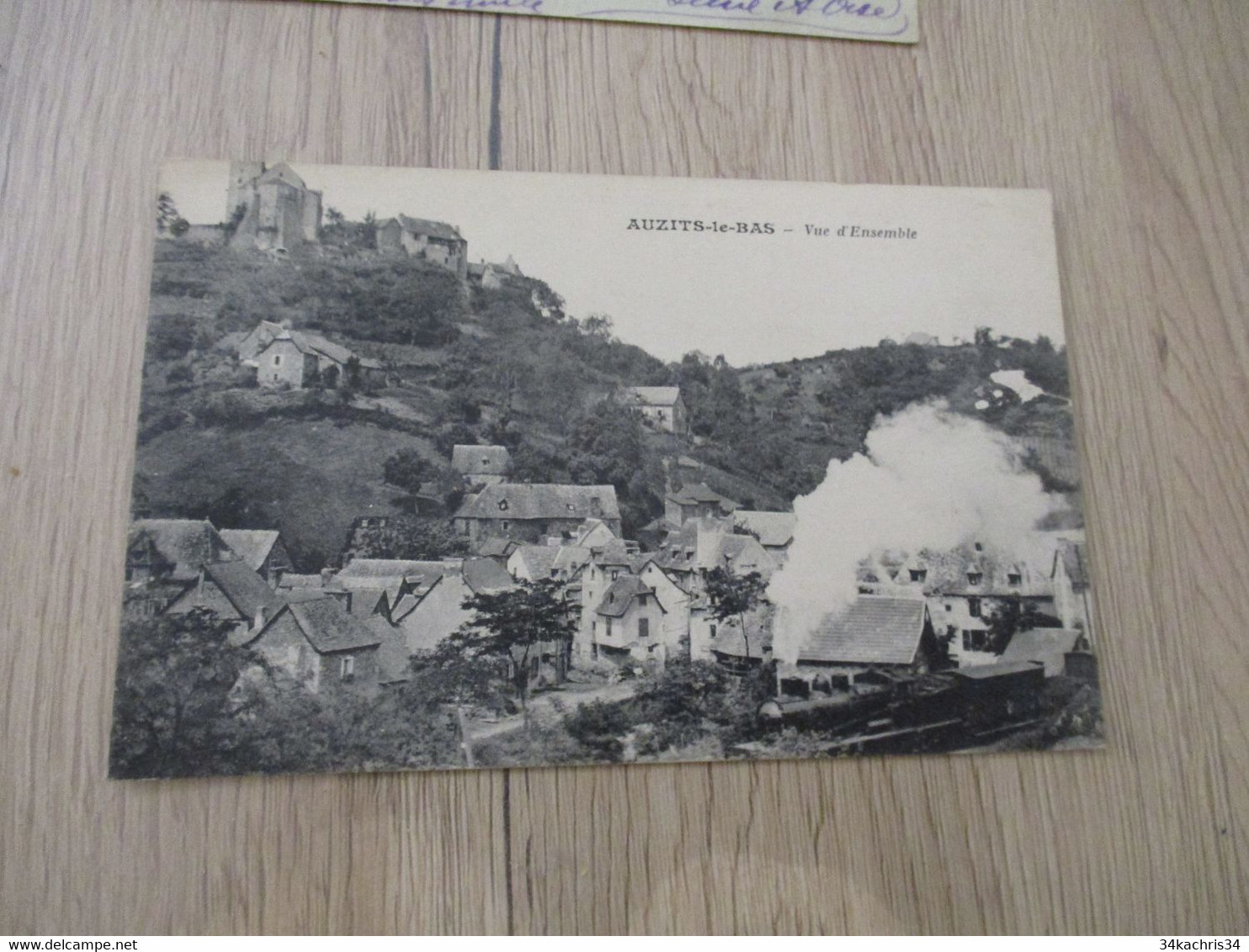 CPA 12 Aveyron Auzits Le Bas Vue D'ensemble Train Chemins De Fer - Other & Unclassified