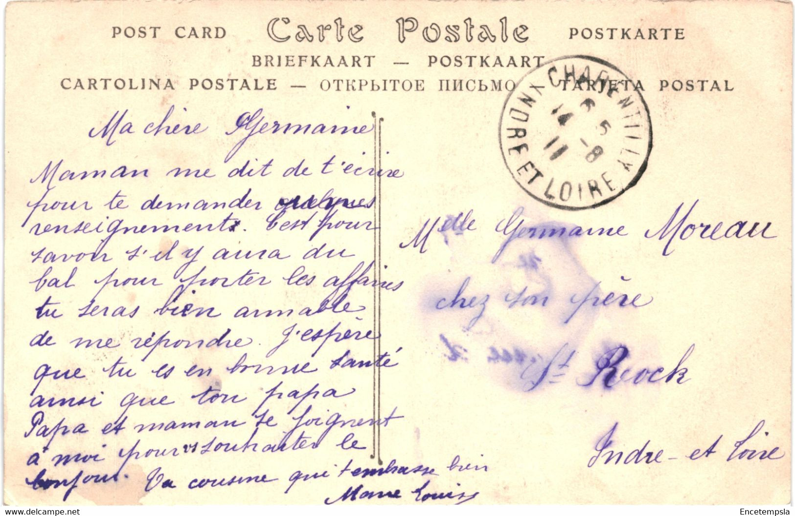 CPA Carte Postale France  Saint-Cyr Eglise Et Le Bourg 1911 VM59708ok - Saint-Cyr-sur-Loire