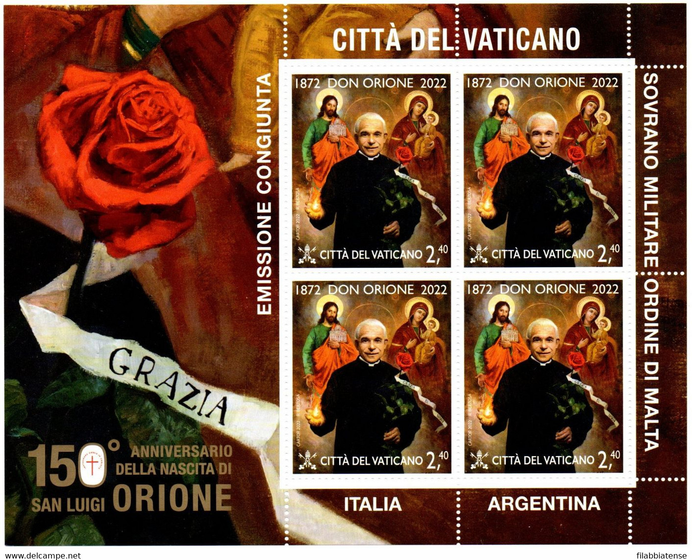 2022 - Vaticano 1923 Don Orione   -   Minifoglio  ++++++++++ - Unused Stamps