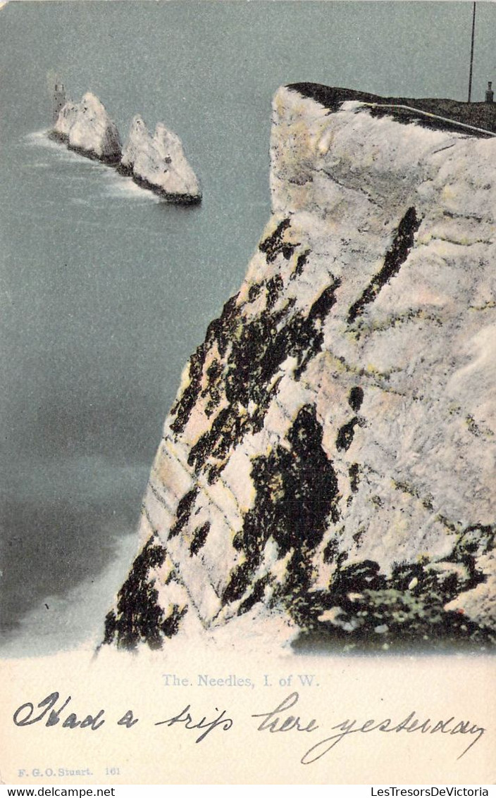 CPA Royaume Unis - Angleterre - Isle Of Wight - The Needles - F. G. O. Stuart - Oblitérée Pyle 1907 - Colorisée - Autres & Non Classés