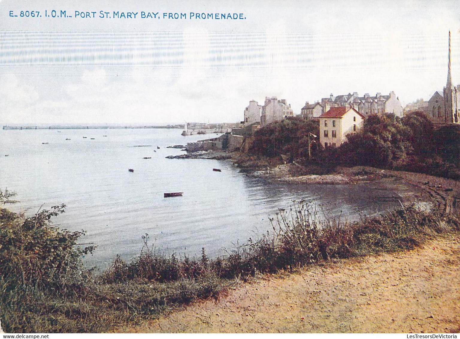 CPA Royaume Unis - Ile De Man - Port St Mary Bay From Promenade - Celesque Series - The Photochrom Co. Ltd. - Colorisée - Ile De Man