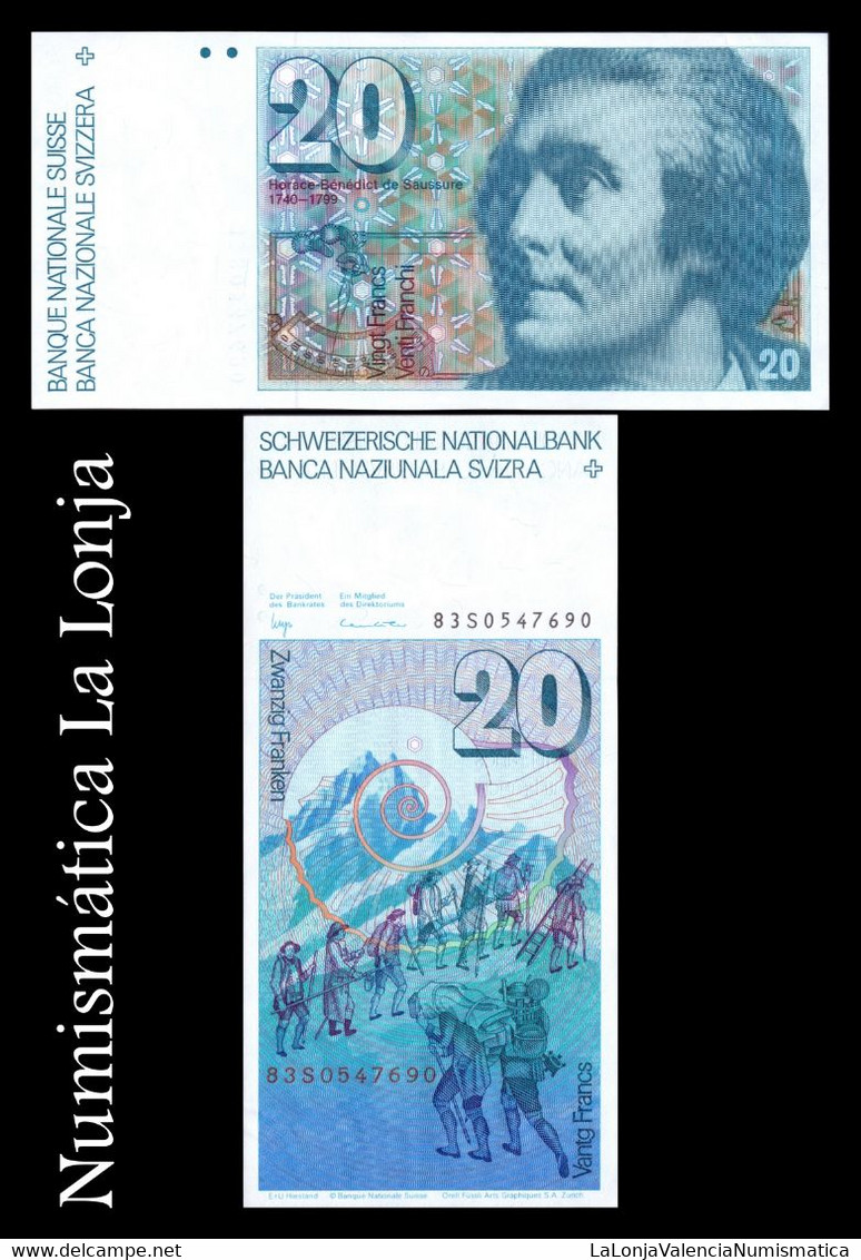 Suiza Switzerland 20 Francs 1983 Pick 55e (2) EBC XF - Suisse