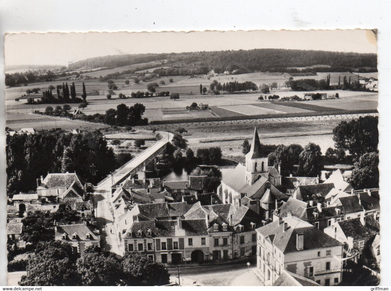 EN AVION AU DESSUS DE INGRANDES LE CENTRE 1964 CPSM GM TBE - Ingrandes