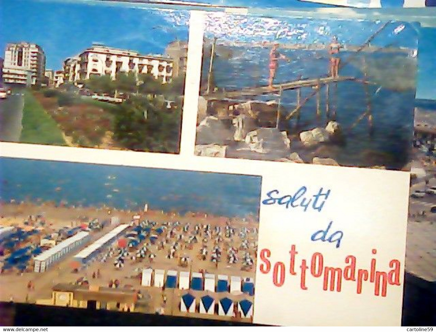 15 CARD SOTTOMARINA LIDO  CITTA E  SPIAGGIA  VEDUTE VARIE   VBN1962< JA5388