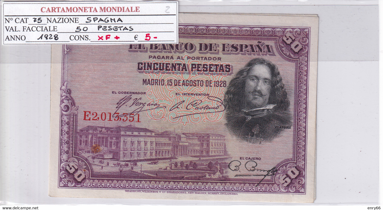 SPAGNA 50 PESETAS 1928 P75 - 50 Pesetas