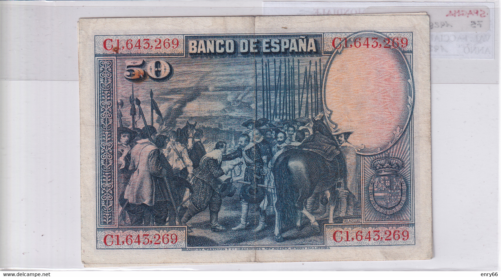 SPAGNA 50 PESETAS 1928 P75 - 50 Peseten