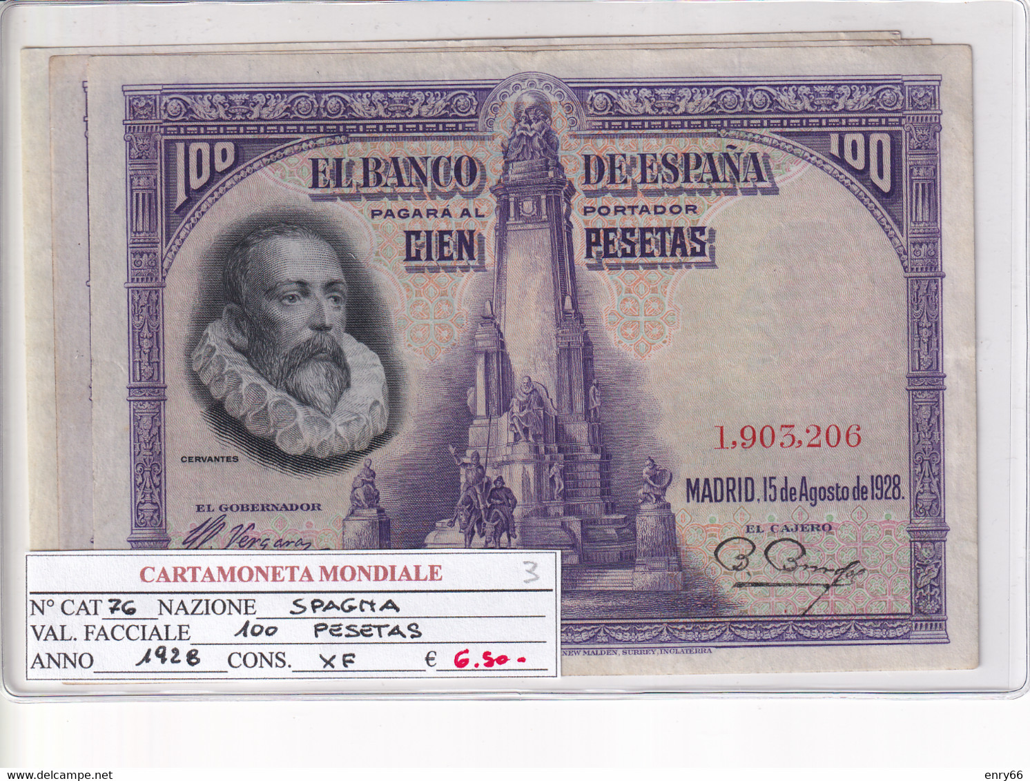 SPAGNA 100 PESETAS 1928 P76 - 100 Peseten