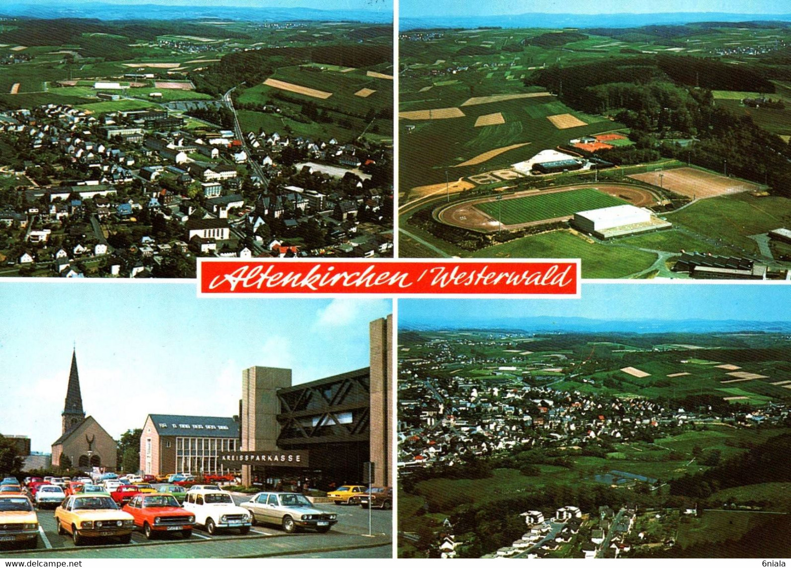 15123  ALTENKIRCHEN  WESTERWALD   Stadium Foot Ball  Stade Stadion Estadio  (voitures)  (Recto-verso) Allemagne - Stadiums