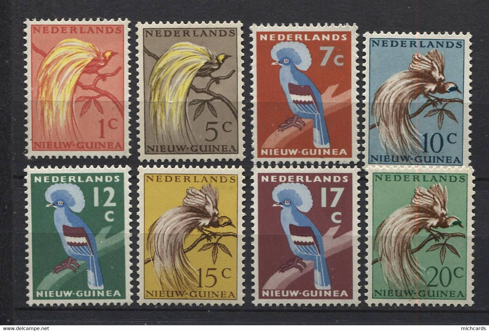 180 NOUVELLE GUINEE NEERLANDAISE 1954/59 - Y&T 25/29 - Oiseau - Neuf ** (MNH) Sans Charniere - Nueva Guinea Holandesa