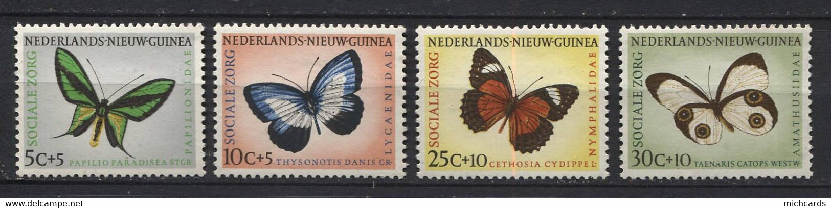 180 NOUVELLE GUINEE NEERLANDAISE 1960 - Y&T 58/61 - Papillon - Oiseau - Neuf ** (MNH) Sans Charniere - Nueva Guinea Holandesa