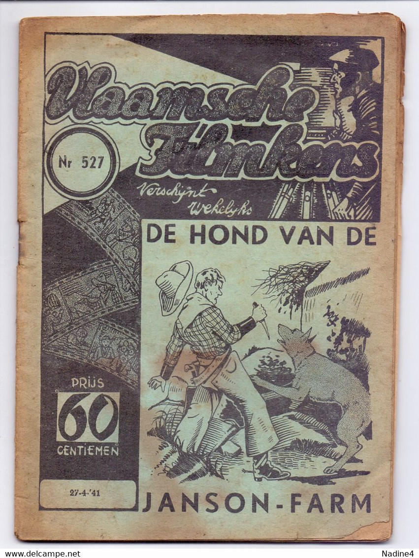 Tijdschrift Vlaamse Vlaamsche Filmkens - N° 527 - De Hond Van De Janson Farm - Victor Claes - 1941 - Jugend