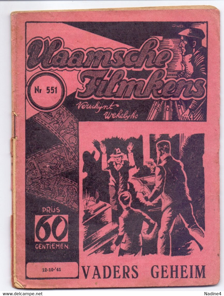 Tijdschrift Vlaamse Vlaamsche Filmkens - N° 551 - Vaders Geheim - Maria De Lannoy - 1941 - Junior